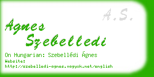 agnes szebelledi business card
